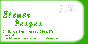 elemer meszes business card